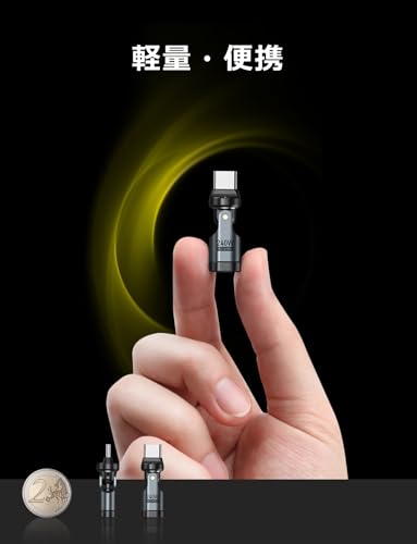 undefined USB-C 変換アダプタ PD240W 540°回転可【2個セット】タイプC 変換アダプタ 急速充電可 データ転送可 片MacBook Pro/Phone15/15 Pro/Galaxy/Google Pixel対応 の商品画像 1