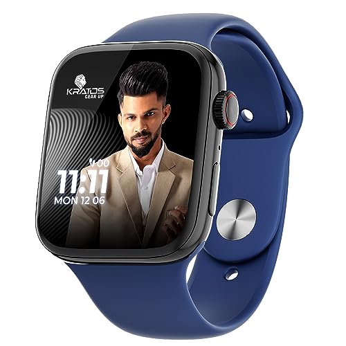 Image of Kratos SW15 Smart Watch for Men and Women with Bluetooth Calling, 1.85 inch HD Display, IP67 Water Resistant, Long Battery Life, 25+ Sport Modes,SpO2 & Health Monitoring, Smart Watch with 200+ Watch Face