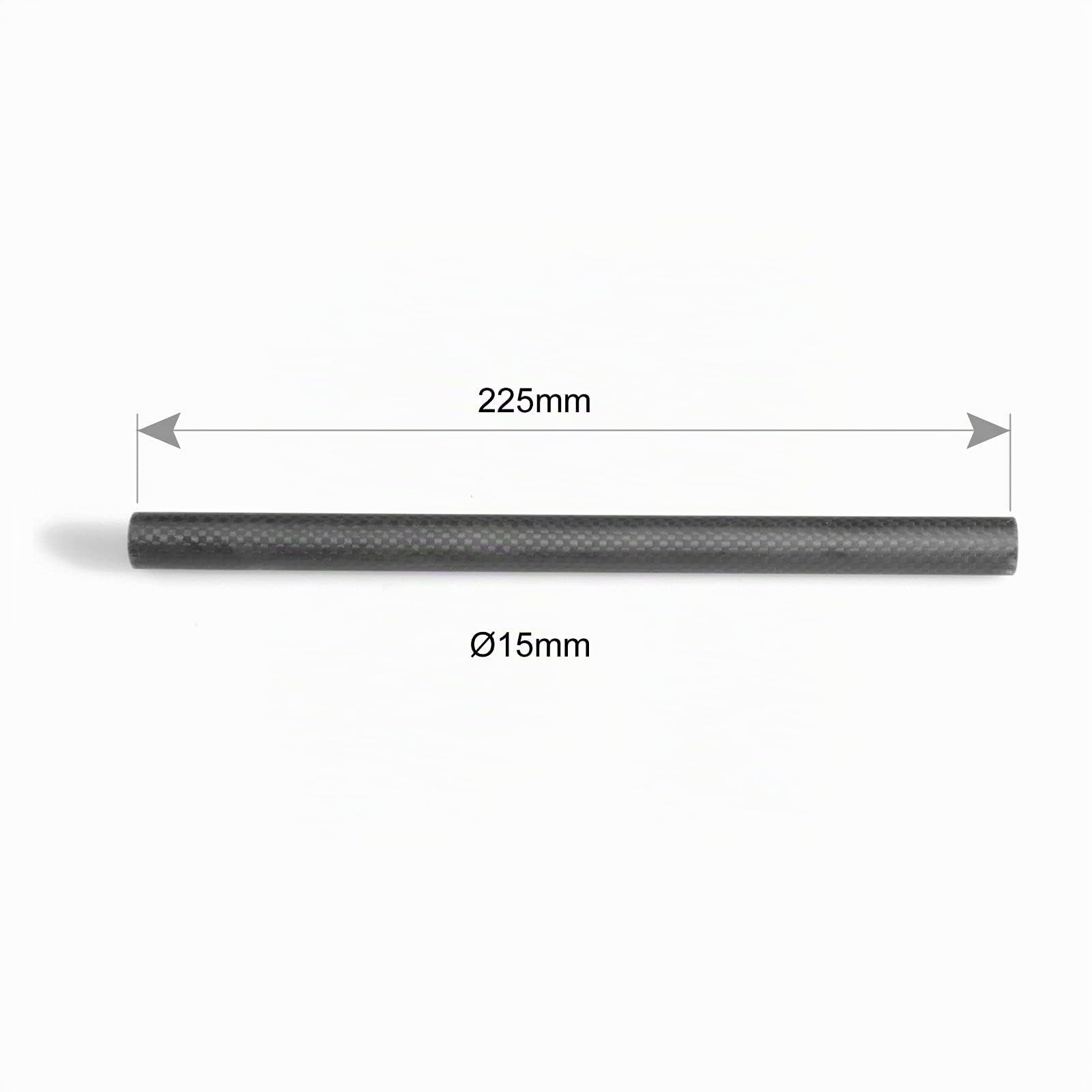 SMALLRIG 15 mm Varilla de Fibra de Carbono (22,5 cm, Lote de 2) – 1690