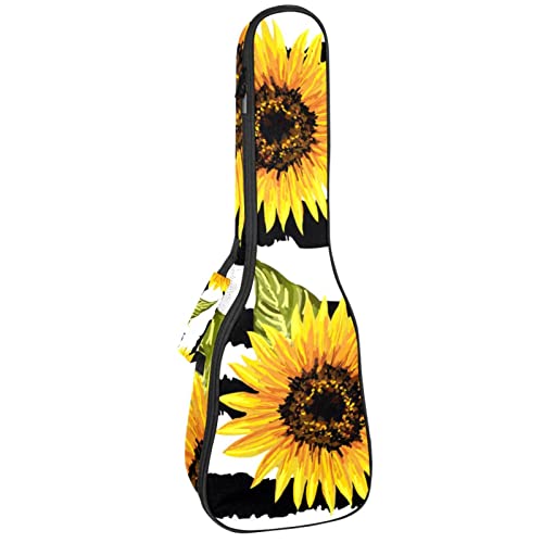 Sac pour ukulélé ténor étanche et rembourré à motif tournesol