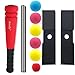 Aoneky Mini Foam Tball Set for Toddlers - Carry Bag Included - Best Baseball T Ball Toys for Kids Age 1 Years Old - Upgraded Version (Red)