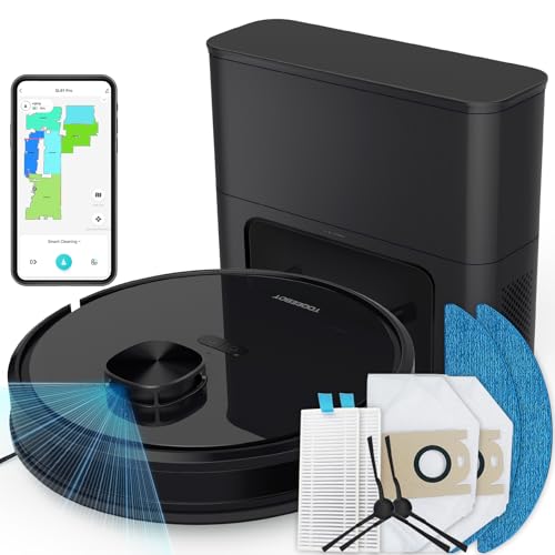 TOQEEBOT Robot Vacuum Cleaner with Mop Self Emptying;「70 Days* Hands-Free