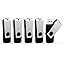 Aiibe Lot de 5 clés USB 2.0 de 64 Go avec lumière LED (64 Go, 5 couleurs : noir, rouge, cyan, vert, violet