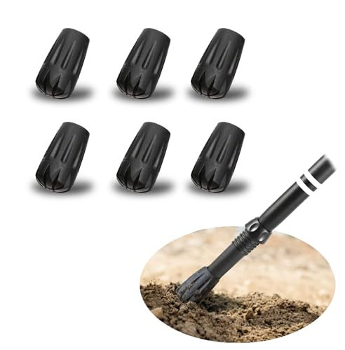 TREKOLOGY Trekking Pole Tips - Walking Sticks Replacement Tip Protectors - 11mm Hole Diameter - Fit...