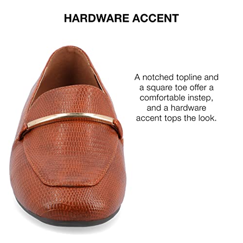 Image of Journee Womens Loafer Flat Notched Topline Square Toe Slip-On Block Heel - Wrenn Casual Dress Shoe