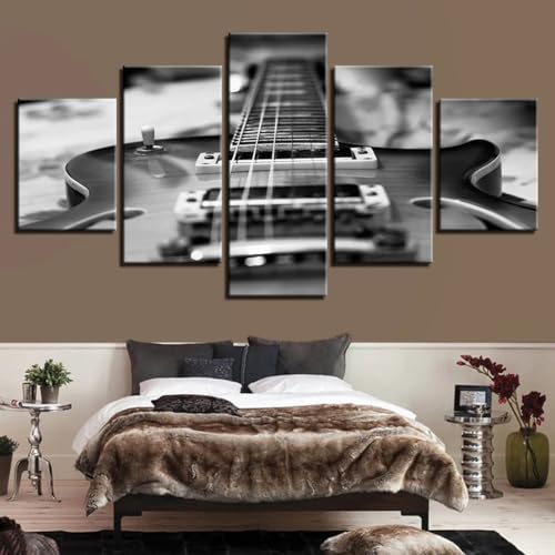 Affiche guitare classique noir et blanc pour sublimer la décoration murale du salon
