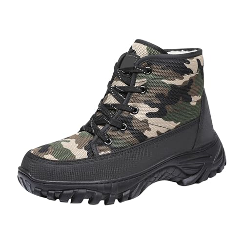 Generisch Court Vintage Zapatos de Hombre Antideslizantes Botas de Nieve Zapatos de Algodón de Cinco Dedos Zapatos Deportivos al Aire Libre Zapatos de Senderismo para Hombre y Mujer Zapatos Luminosos