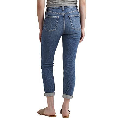 Silver Jeans Co. Women's 90s Boyfriend High Rise Slim Leg Jeans-Legacy3