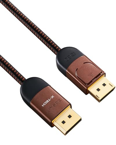 Zeskit 3ft DisplayPort 2.1 Cable, DP80 80Gbps, Supports 8K@60Hz, 4K@120Hz, Compatible with Monitor, TV, Display