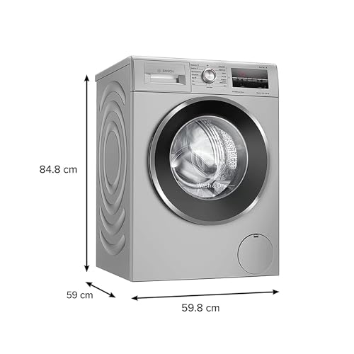 Image of Bosch 9 KG /6 KG Inverter Fully Automatic Front Load Washer Dryer (WNA14408IN, Silver, Inbuilt Heater 1400 RPM)