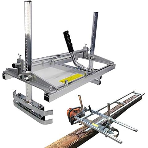 SurmountWay Portable Chainsaw Mill Planking Milling from 14" to 24" Guide Bar Wood Lumber Cutting Sawmill Aluminum Steel Chainsaw Mills for Builders and Woodworkers (14"-24") Cover