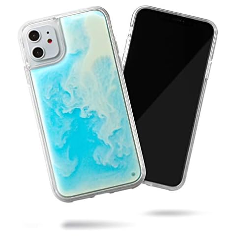 SteepLab Flowing Neon Sand Liquid iPhone 11 Case (2019, 6.1") - Full Body Protection with Raised Bezel - Ocean and Beach Cover
