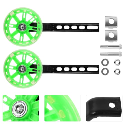 Ruedas de Entrenamiento Alipis, 1 Par, Resistentes al Desgaste, para Bicicletas de Niños, Accesorio para Bicicleta, Color Verde miniatura 7