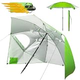 Menz Sonnenschirm Strand windfest stabil Ø 220 cm, Fb. Grün