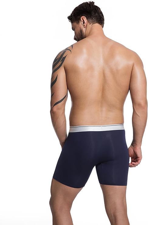 Men's Underwear, Comfortable, Breathable and Cool Bamboo Fiber Underwear, Multi-Color four Piece set - Image 2