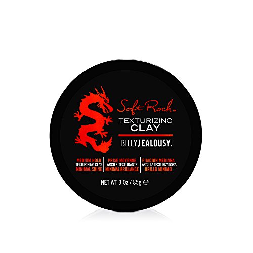 Billy Jealousy Mens Soft Rock Texturizing Clay for Short to Medium Length Hair, 3 oz