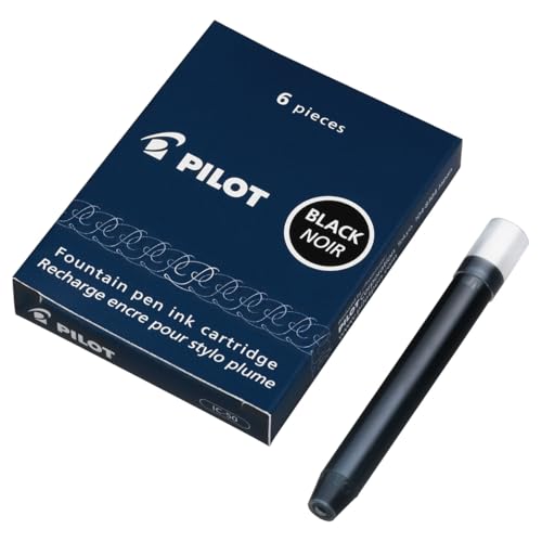 Image of Pilot Ic-50 Black Cartridges for Fountain Pens Pack of 6