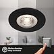 BRILONER Leuchten - 3er Set LED Einbauleuchten Decke, Dimmbare Einbaulampen, Ultraflache Einbaustrahler Bad, Badeinbaustrahler IP44, Schwarz, 90x25 (DxH), 7036-035