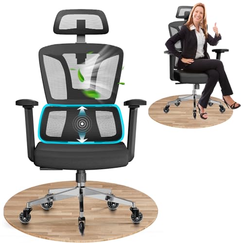 MELOKEA Bürostuhl Ergonomisch, 4D-Armlehnen, Verstellbare...