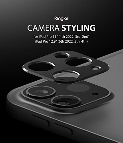 Image of Ringke Camera Styling Aluminum Frame Camera Lens Protector Ring Designed for iPad Pro (2020) 11 inch, 12.9 inch - Black