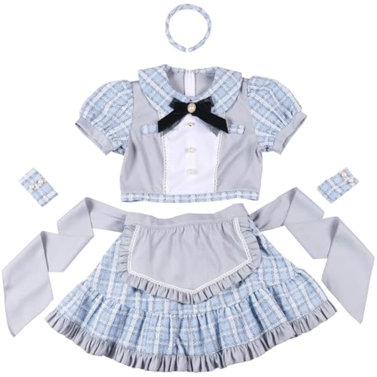 クリアストーン(Clearstone) リリカルパレット コスプレ ハロウィン アイドルツイードメイド レディース ブルー 詳細画像2