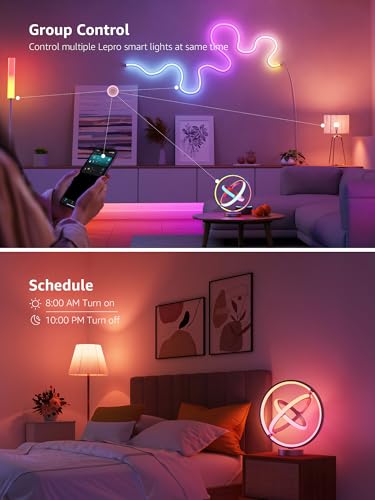 Lepro Bundle - Tirra LED inteligente 50 ft y lámpara miniatura 4