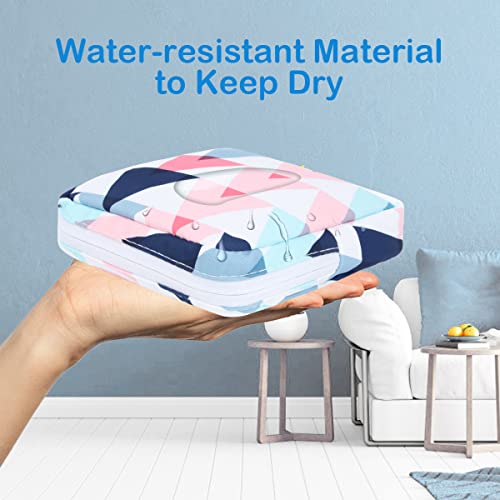 Desing Wish Period Bag, Sanitary Napkin Storage Bag For Feminine Pads Panty Liners Tampons And Reusable Pads, Sanitary Pads Pouches First Period Kit For Teen Girls 2 Pack (Triangle/Cuboid) #TOP3