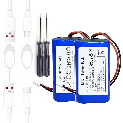 Amazon | Emaks アップグレード 7000mAh 充電式バッテリー AOSUビデオ