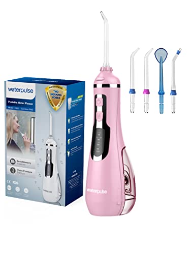 NPO Cordless Water Flosser, Battery Operated & Portable for Travel & Home, V500 (Pink) NPO Cordless Water Flosser, Battery Operated & Portable for Travel & Home, V500 (Pink)