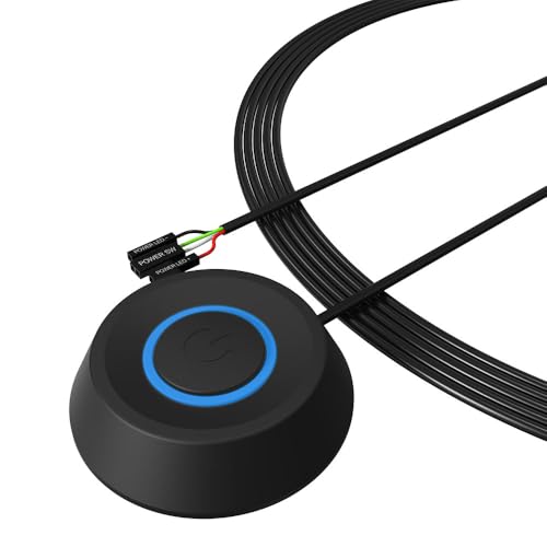 DKE PC Power Button Desktop PC Computer Case Power Switch On Off HDD Push Computer Host Button...