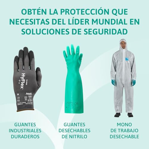 Ansell Guantes de Protección Nitrilo Desechables, Multiuso, Alimentos, Cocina, Limpieza, Mecánico, Sin Polvo, Negro, Talla XS (100 Guantes) - imagen 8
