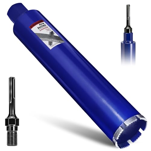 DaduoRi 3" Pro Concrete Core Drill Bit with SDS Max Adapter (1-1/4"-7 Thread) - 14" Cutting Depth & Upgraded Welded Teeth Core Bits for Concrete with Rebar, Brick, Masonry,Stucco,Mortar,Wet Coring