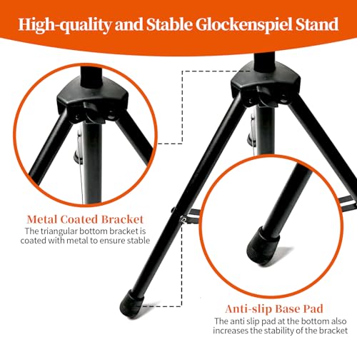 image for Julymoda 32 Note Glockenspiel Xylophone Bell Kit,Percussion Instrument