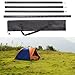 Tarp Poles Replacement Portable Aluminum Tent Rods Canopy Poles Telescoping Tarp Poles for Hammock Picnic Garden Tarp Camping, Black