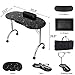 Nail Table- SUNCOO Portable Folding Station Desk Movable Tech Table for Home Spa Beauty Salon with Wrist Cushion, Drawer, 4 Lockable Wheels, Carrying Bag 35.4
