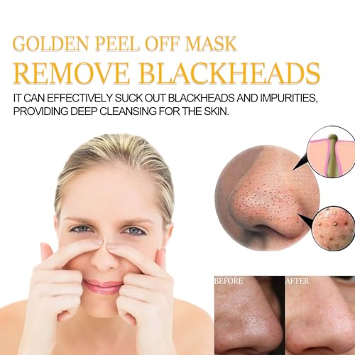 Dyceittdia 2PCS Gold Mask, Gold Exfoliating Mask, 24K Gold Exfoliating Mask, Exfoliating Mask, Deep Cleansing, Pore Refining, 2PCS*80g - Image 3