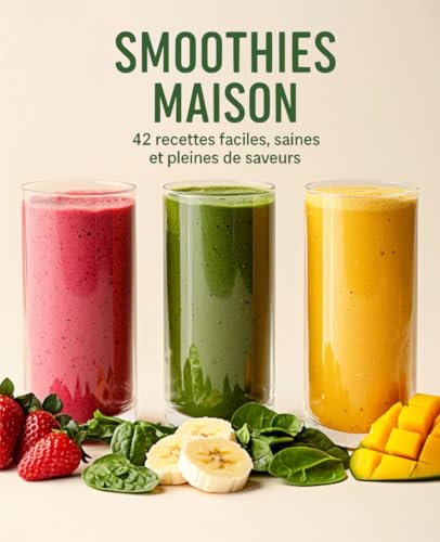 Recettes Smoothies Maison: Livre de 42 recettes faciles, saines et gourmandes pour faire le plein d’énergie au quotidien