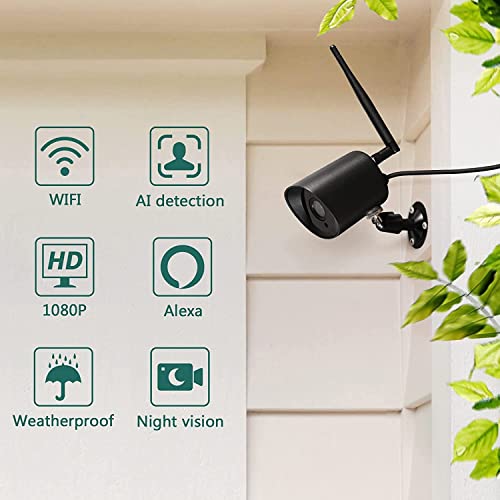 Rraycom 3Pack 2K Wireless Security Camera Outdoor For Home Security,3Mp Fhd Wifi Cameras With Night Vision, Motion Detection, Ip66 Waterproof, 24/7 Live Video, Compatible With Alexa&Google Assistant #TOP1