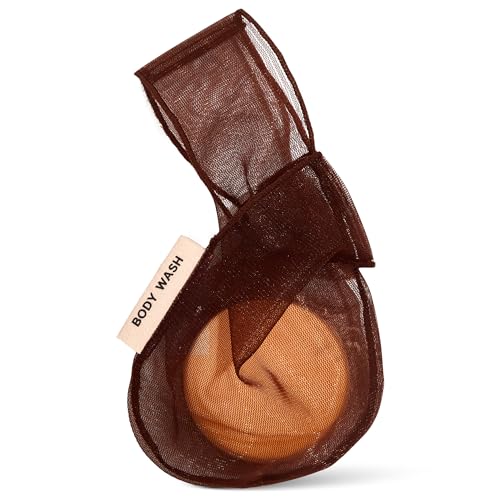 Kitsch Bar Soap Saver Bag – Patented Mesh Bag Soap Holder for Body Wash Bar - Extends Use & Prevents Soggy Mess - Recycled Mesh Beauty Pouch, Eco-Friendly – Chocolate