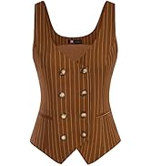 KANCY KOLE Womens Double Breasted Fashion Vests Dressy Casual Versatile Vest Button Vintage Waist...