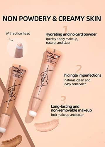 Liquid Foundation Beauty Wand - With Cushion Applicator Easy To Apply, Natural Lightweight Formula, Combination & Oily Skin, Spf 15, Longwear Medium-Full Coverage With Matte Finish (2#) #TOP5