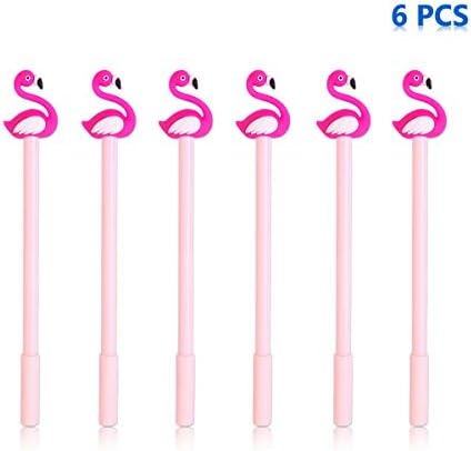6Pcs Cute Flamingo Pens Novelty Gel Ink Cool Animal Swan Rollerball Office School Supply Thing Unique Fun Desk Accessories Fine Point Girl Adult Calligraphy Christmas Gift Desk Accessory, Bulk Arkin