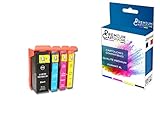  PREMIUM CARTOUCHE - 4 Cartouche Compatible pour LEXMARK 105XL Noir + Cyan + Magenta + Jaune Lexmark Impact S301 Impact S305 Interact S605 Interpret S4
