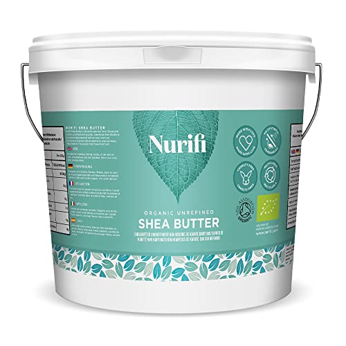 Nurifi 1KG Organic Shea Butter Unrefined - 100% Pure Raw & Natural - Soil Association Certified - by