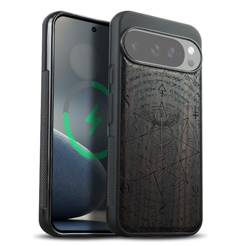 Étui bois Pixel 10 Pro XL motif caducée idée cadeau pour médecin