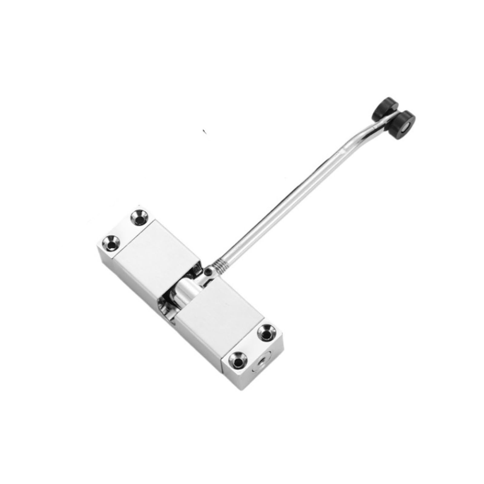 Door Closer, 2 Square Automatic Door Closers Spring Closing Device with Adjustable Force Converts hind into self-Closing,Commercial & Home Use(Silver)
