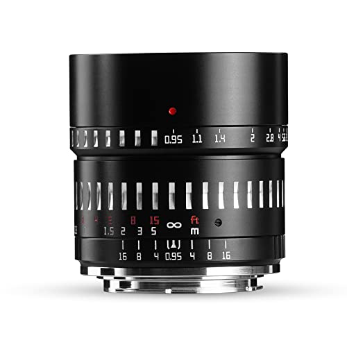 TTArtisan APS-C 50mm F/0.95 Metal Bodied Lens Compatible with Sony E - Silver