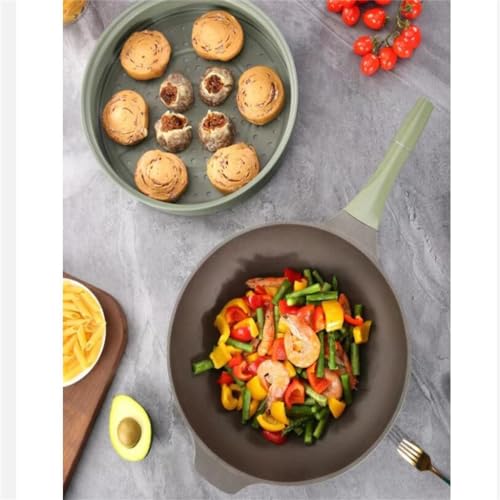 Wok antiadherente con fondo plano y mango desmontable miniatura 5