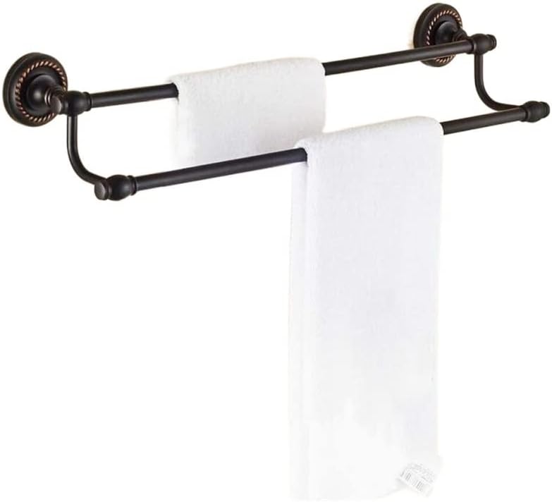 Increase Storage Towel Bar Single Pole Rack All Copper Rail Wall Mount Holder Bathroom Hardware Accessories Easy to Install(40cm)