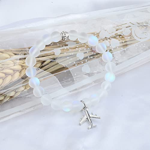 UJIMS Airplane Bracelet Flight Attendant Graduation Gifts for Flight Student Pilot Jewelry Traveller Aviation Crew Gifts2